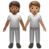 🧑🏾‍🤝‍🧑🏽 people holding hands: medium-dark skin tone, medium skin tone display on Apple